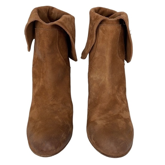 Free People Fold Down Brown Suede Leather Heeled Size 41 - Picture 3 of 12